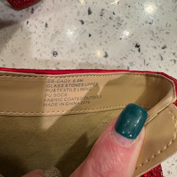 Betsey Johnson CADY Sparling stones Red Booties Brand New in Box - Picture 4 of 12